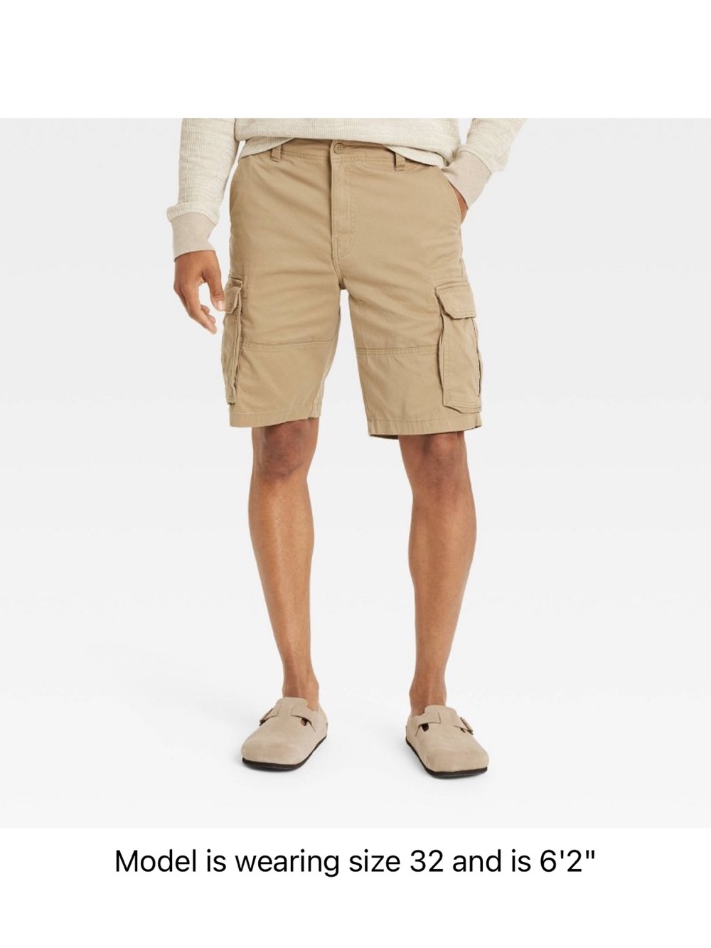 Goodfellow & Co Tan Cargo Shorts with Utility Pockets
